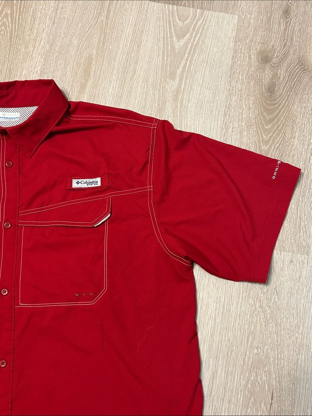 Columbia Sportsware Men’s Arkansas Razorback Short Sleeve Button-Down Shirt XL - Picture 3 of 8